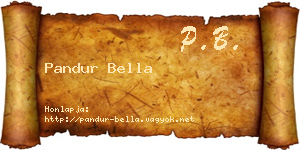 Pandur Bella névjegykártya